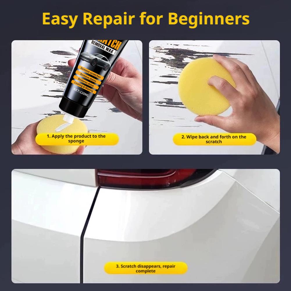 120Ml Car Scratch Repair Kit Professional Polishing Wax Paint Care Scratch Remover For Shallow Scratches Deep Cleaning Auto Care