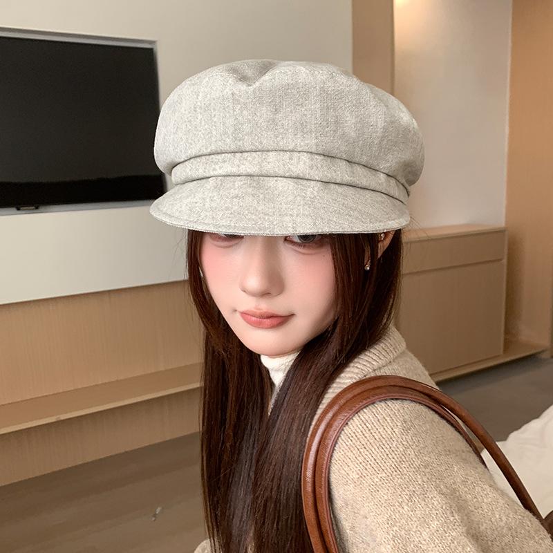 Osmihranná čepice pro děti Retro a univerzální Teplá baretka typu Newsboy Odolná proti větru a zvýrazňující obličej Malý baret pro podzim a zimu