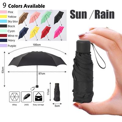Sunshade umbrellas for men and women UV protection Black gum rain and sun umbrella Paradise umbrella folding two person large umbrella Dark Blue