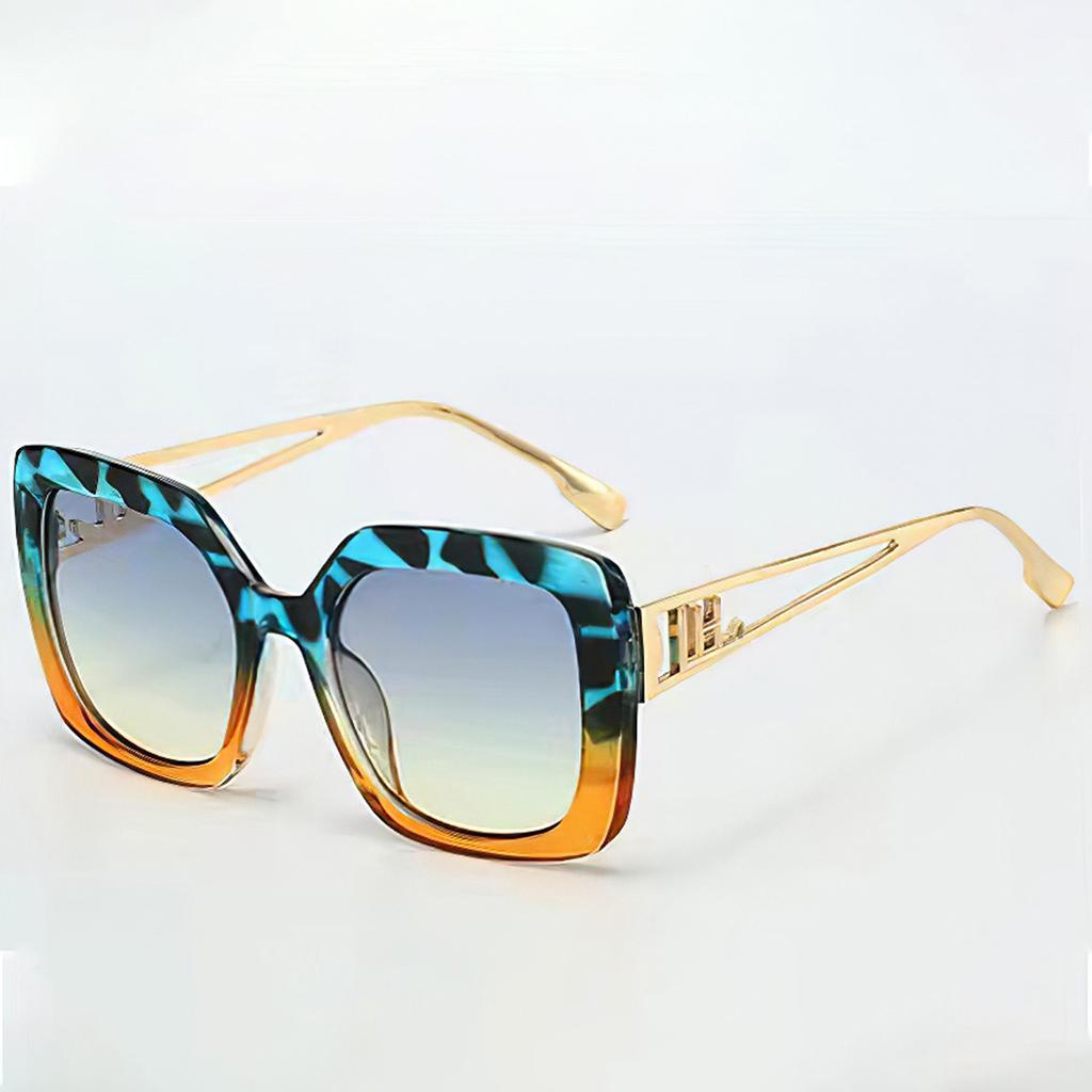 Vintage Sunglasses Men Gradient Lenses Brown White Border Gold Jewelry Brand Sunglasses Luxury Designer Luxury Sunglasses Women