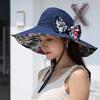 UV Protection Floral Collapsible Sunhat Double Side Wear Fisherman Hats  Vacation