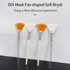 Pincel de Maquiagem em Forma de Leque Pincel para Máscara Facial Pincéis Aplicadores Macios Ferramenta de Beleza Facial Ferramenta Diy