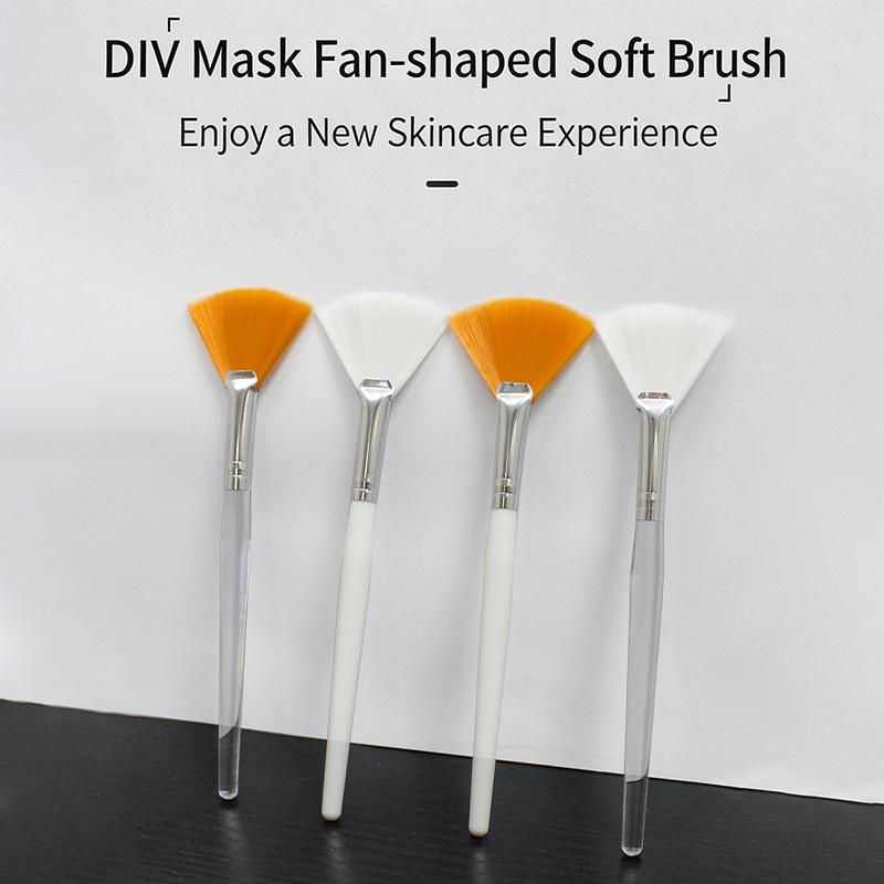 Pincel de Maquiagem em Forma de Leque Pincel para Máscara Facial Pincéis Aplicadores Macios Ferramenta de Beleza Facial Ferramenta Diy