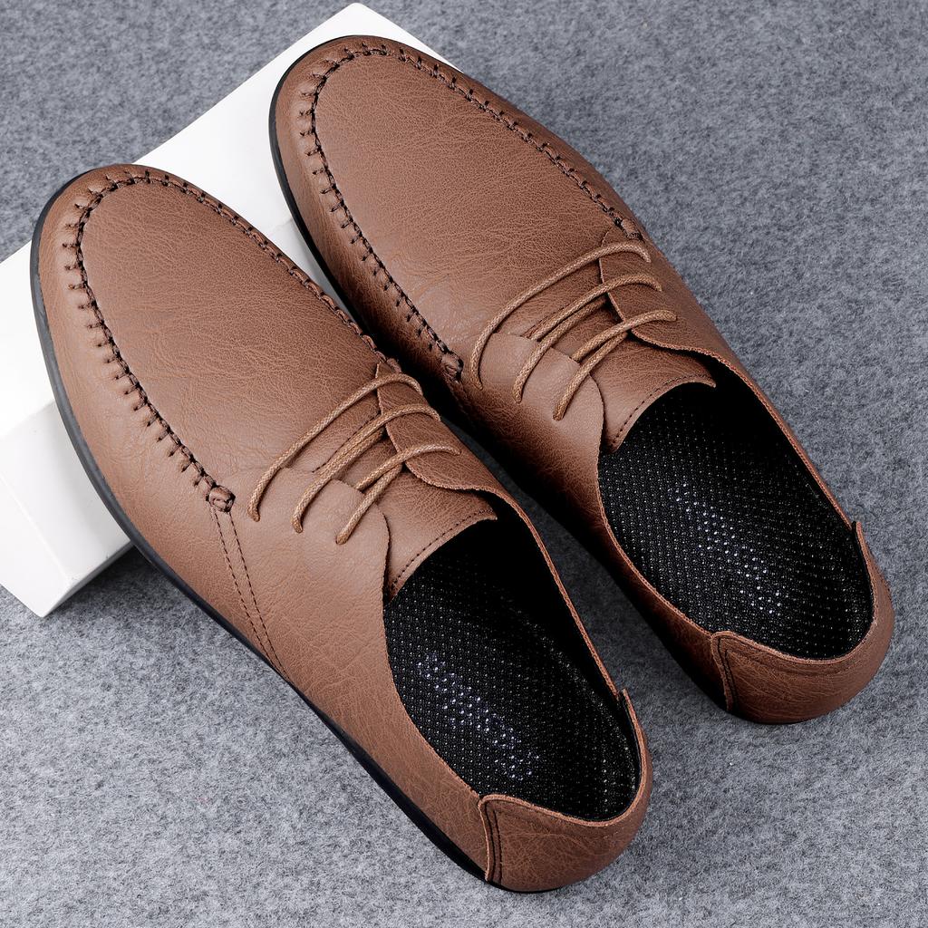 Fashion Summer Genuine Leather Shoes Men Luxury Italian Men Casual Handmade Moccasins Designer Breathable Boat Shoes Zapatos Hombre