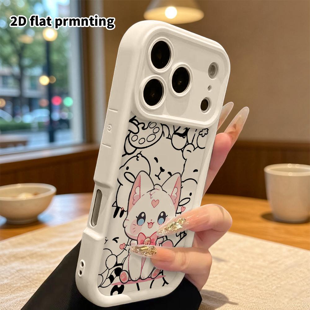 Phone Case: 2D Flat Design, Suitable for iPhone 18, 17, 16, 15, 14, 13 Pro Protective Case, Pink Bow, Perfect Christmas and Halloween Holiday Gift