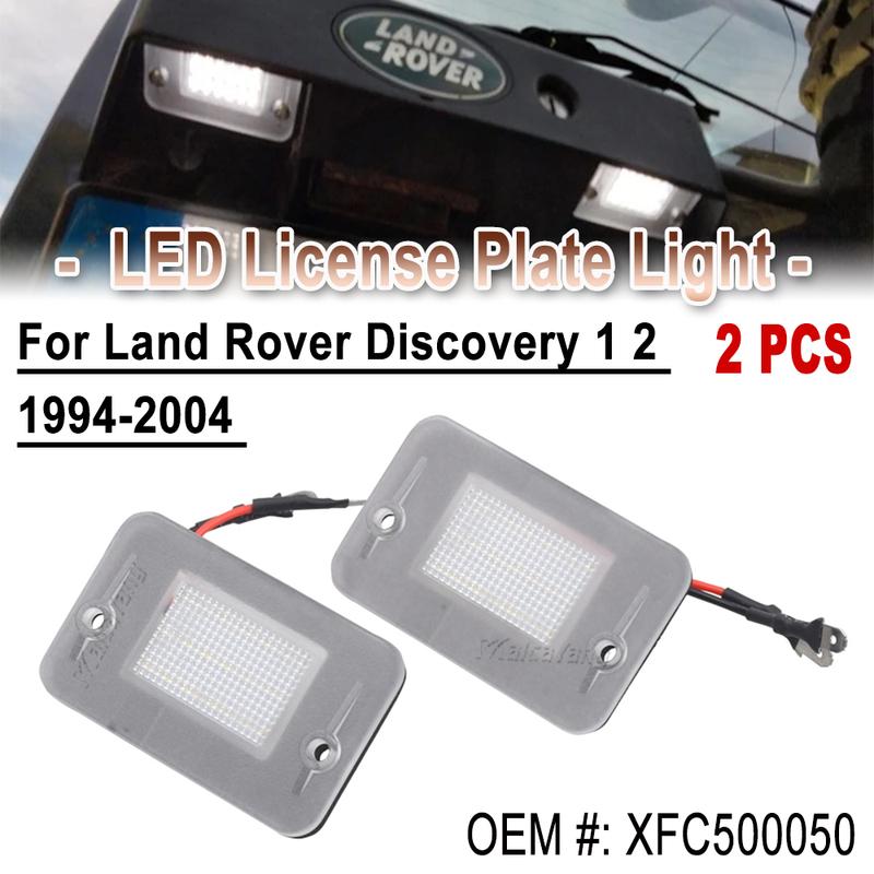 2pcs LED License Number Plate Light Canbus Rear Tag Lamps For 1994-2004 Land Rover Discovery 1 2 For Land Rover Discovery TD5