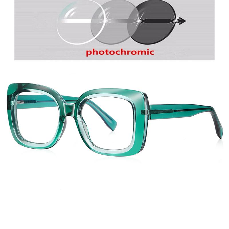 Pink Frame Square Finished Glasses Nearsighted Women  Spring Hinge Square Prescription Spectacles Power 0 -0.5 -0.75 To -6.0