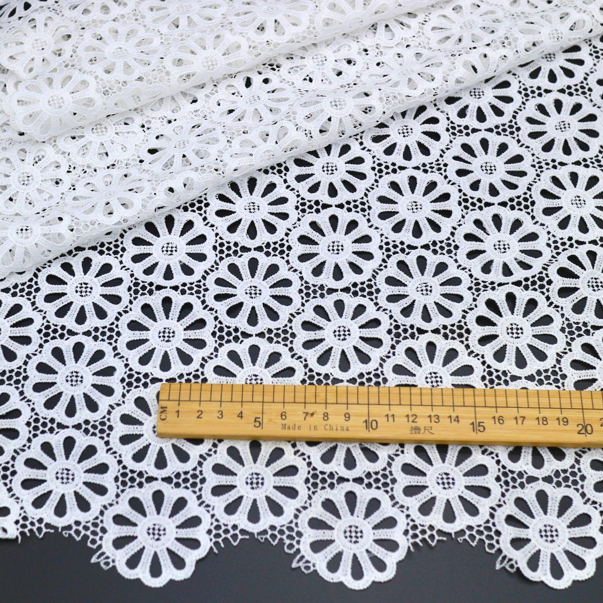 Xq We Wantice Women's Milk Silk Water-Soluble Lace Embroidered Fabric, Full Lace Clothing Dress Mother Wedding Dress Fabric