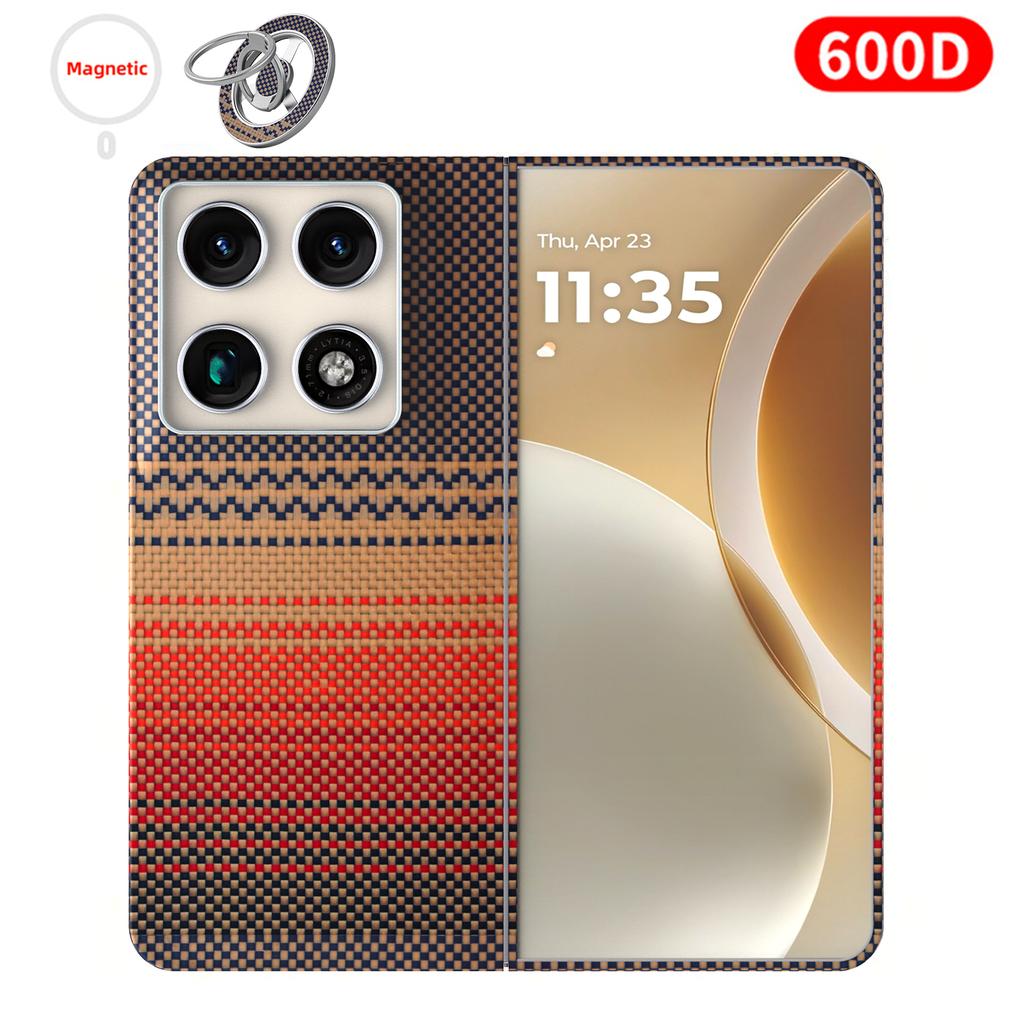 Pro pouzdro Motorola Razr Fold Carbon 600D 1500D Kevlar Aramidová vláknitá tkanina Tenký tvrdý kryt Magnetický Černý Štíhlý Lehký Červený Prémiový