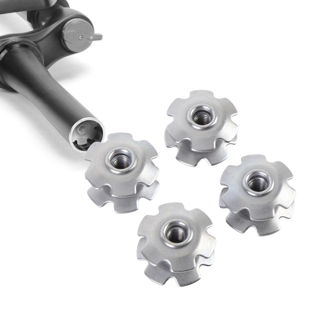8Pcs 28.6mm Fork Cycle Fork Star Nut Steel BCycle Headset Star Nut  Cycling Repair