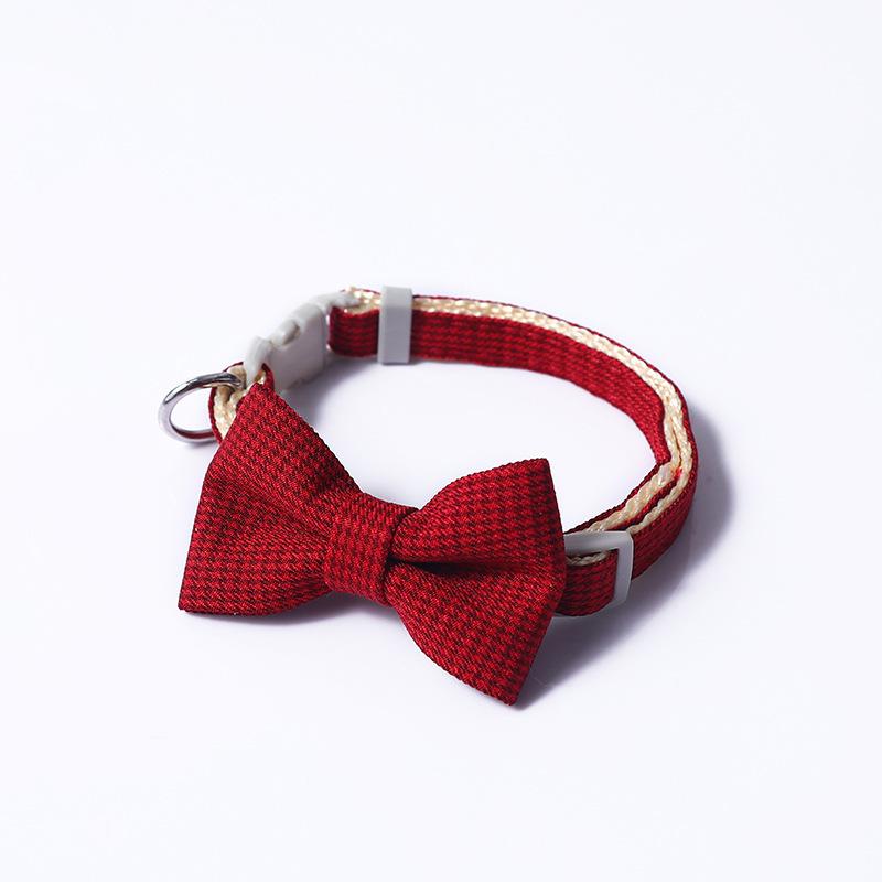 1 Piece Adjustable Plaid Cat Collar Tie Knot - Perfect for Festive Dressing and Everyday Wear