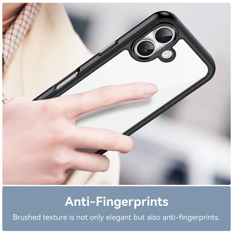 For iPhone 17 Case For Apple iPhone 17 Air iPhone 17 Pro Max Cover Funda Shockproof Clear PC + Silicone Protective Phone Cover