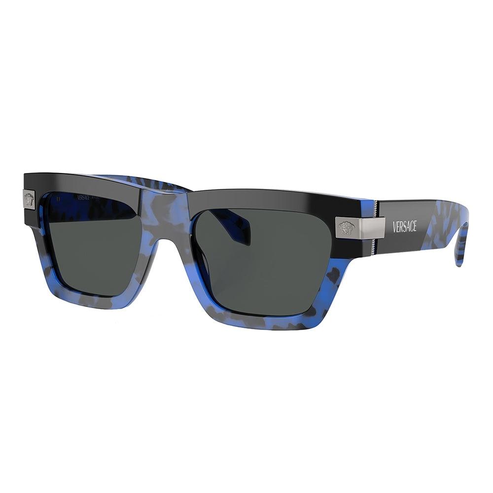 

Versace Ve 4464 545887 55mm Unisex Rectangle Sunglasses Havana Blue