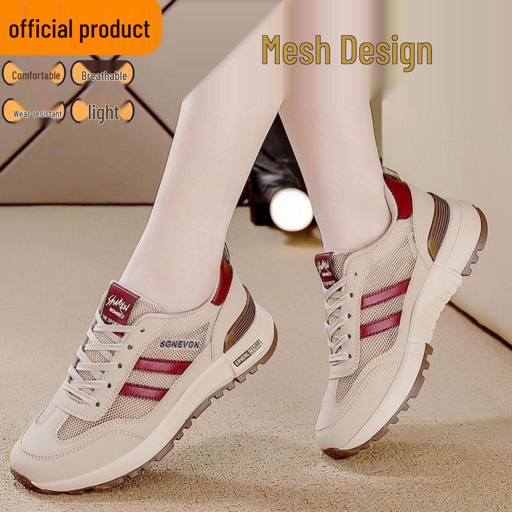 2025 Women's Summer Breathable Baotou Sandals - Soft Sole Hollow Casual Mom Shoes