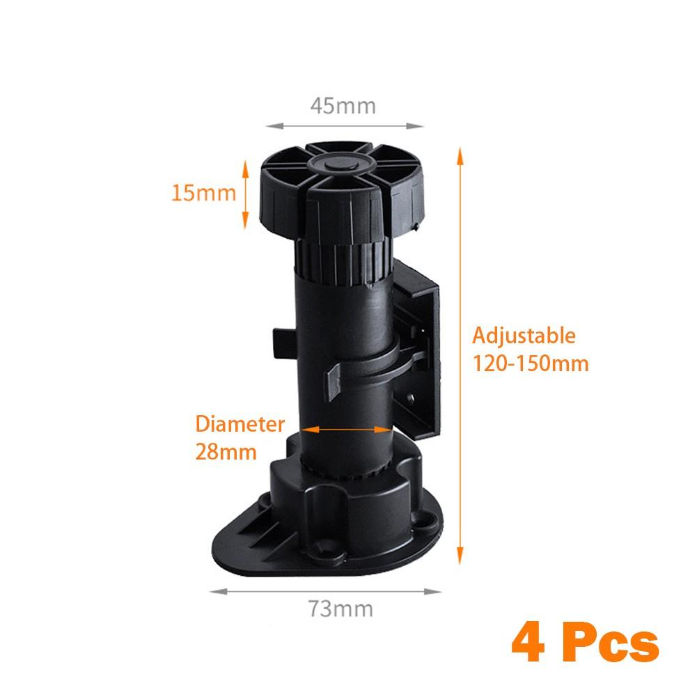 Cabinet Legs Plinth Feet Set of 4 Adjustable for Easy Furniture Leveling
