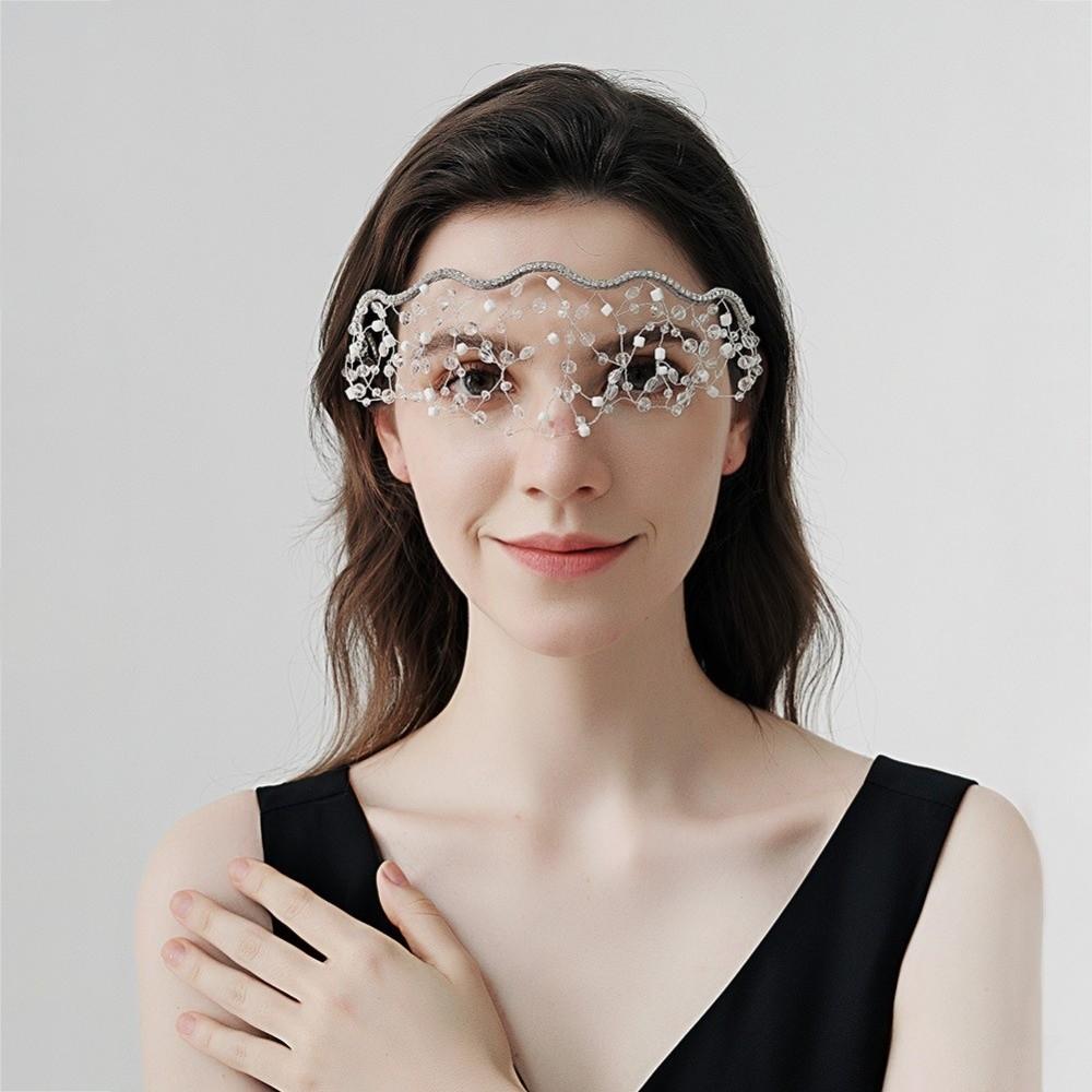 Handmade Hair Bands Ethnic Style Bride Headband Elegant Crystal Hair Net  Wedding Hair Accessories