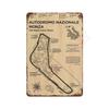 Vintage F1 Formula Racer Poster Metal Tin Sign Plaque Aesthetics Racing Monaco Grand Prix Circuit Track Wall Art Home Room Decor