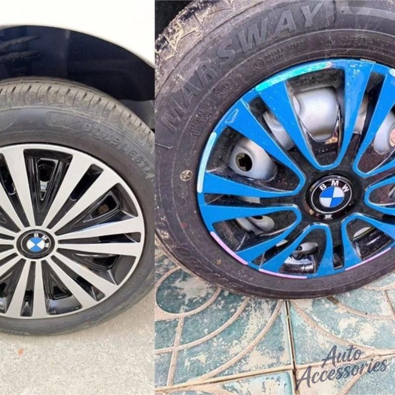 2Pcs 25mm 40mm 55mm 60mm Car Wheel Hub Cap Center Sticker DIY Emblem Badge Decorate Decal For BMW M Power I3 F15 F16 G20 E34 E36