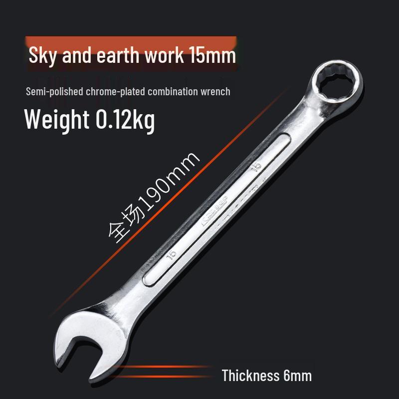 Double-End Wrench Set: Extra Large 6-32mm Open/Box End for Auto Repair