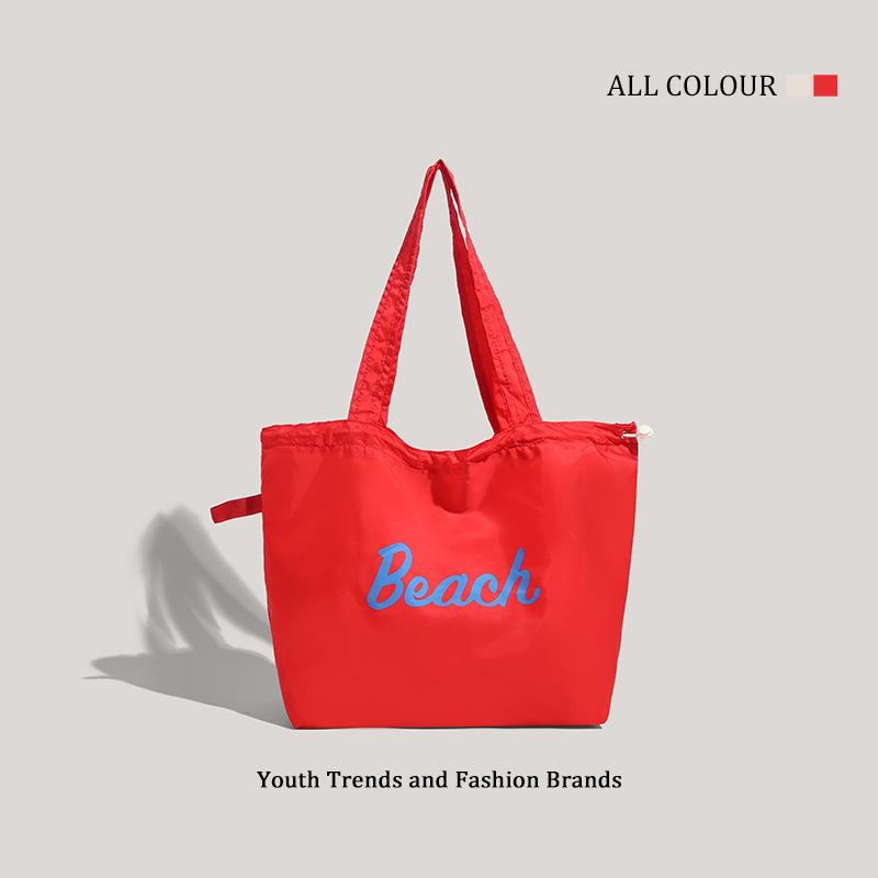 

Large Capacity Nylon Women s Bag Sweet Commuter Drawstring Shoulder Bag красный