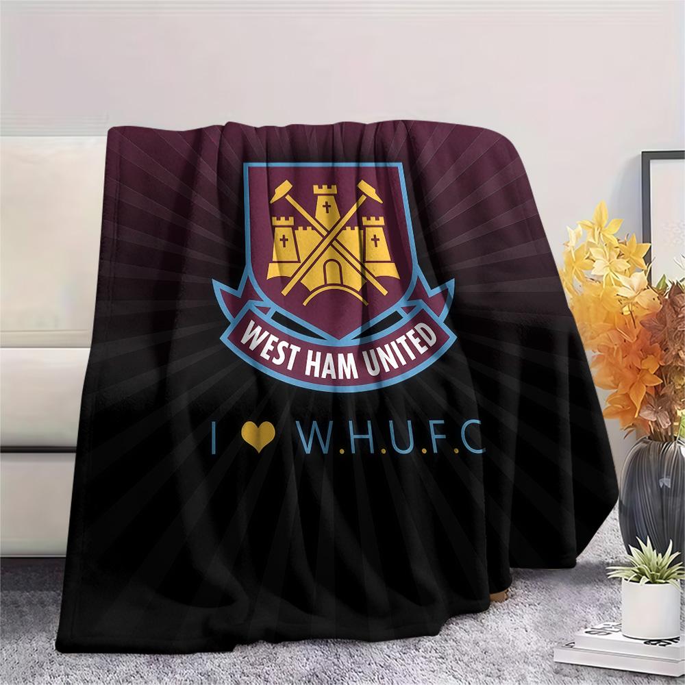 West Ham United F.C. Flanelldecke, Hohe Qualität, Bequem für alle Jahreszeiten, Heimdekoration, Wärme und Komfort