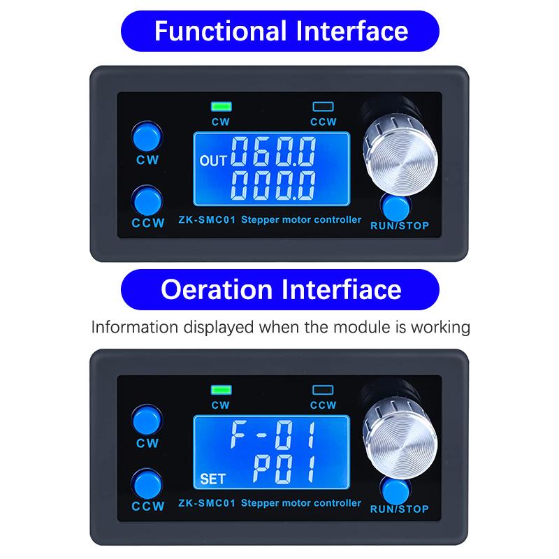 Dc 5-30V Cnc Stepper Motor Controller,Pemenol 1/128 Micro-Step Resolution Forward Reverse Delay Time Angle Speed Adjustable
