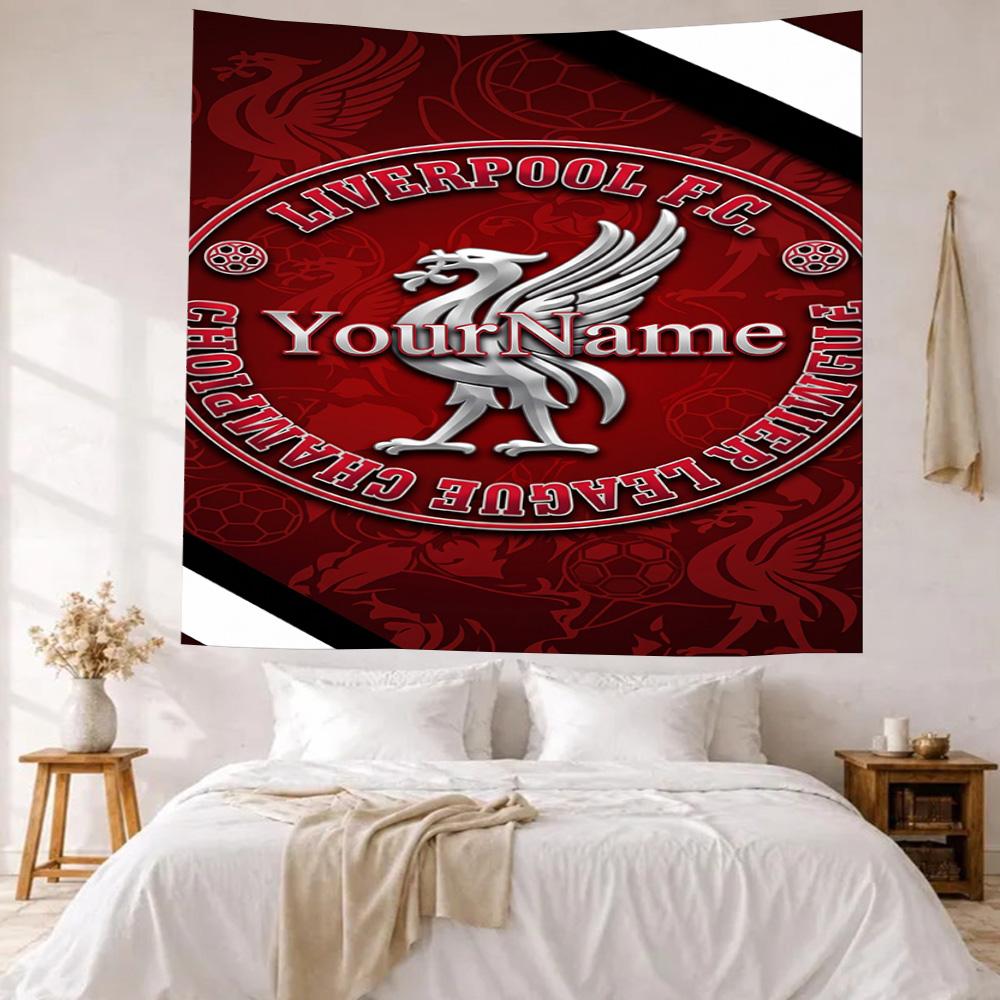 Liverpool Custom Your Name Wall Decor Tapestry Art For Pet Memorial Birthdaywedding Party Backdrop Family Gift