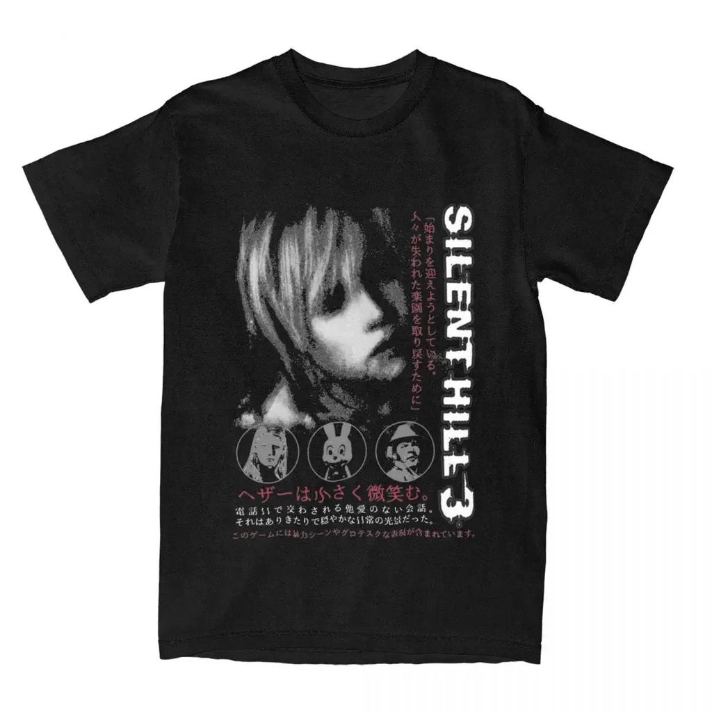 2025 Horror Game Silent Hill 3 Men's T-shirt Fun T-shirt Short sleeve o Neck Women's T-shirt Cotton vintage casual size top