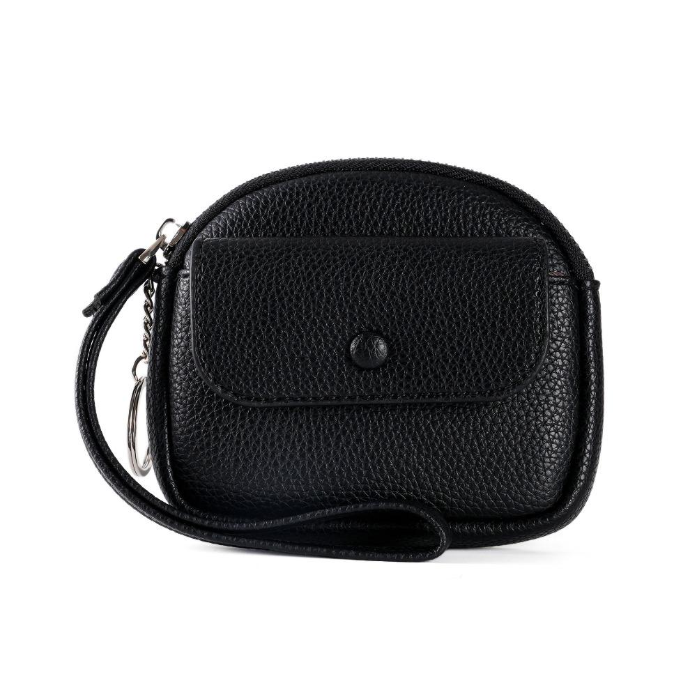 Solid Color Zipper Coin Purse Korean Style Small Item Bag Casual Handheld Wallet  Outdoor