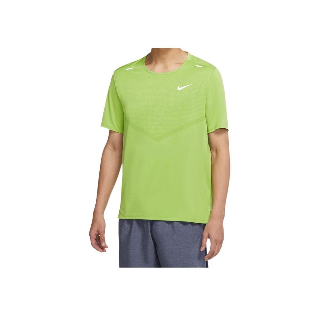 Nike Dri-Fit Solid Color Logo Print Vintage Crew Neck Short Sleeve T-Shirt Men Tops Green CZ9185-332