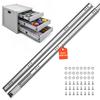 VEVOR Heavy Duty Drawer Slides, 100 Cm 120.2 Kg Load Side Mount Rails, for Cabinets, Kitchen, Workbench, RV, 3-Fold Full Extension Ball Bearing Rails