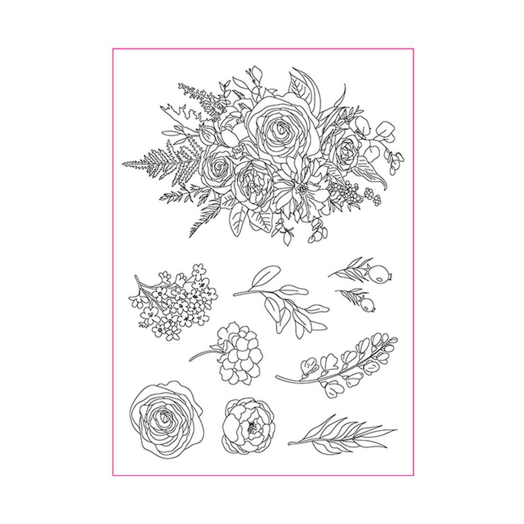 Flower Silicone Clear Stamps for Card Making Scrapbooking Embossing DIY Craft Album Rubber Seal Stamps Decoration