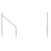 Fence Post with Drive In Sleeve 7 Pcs Silver