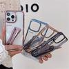 New Plating Clear INS Lipstick Phone Case For iPhone 16 15 14 13 12 11 Pro Max Plus Portable Lip Gloss Holder Hot Soft Cover