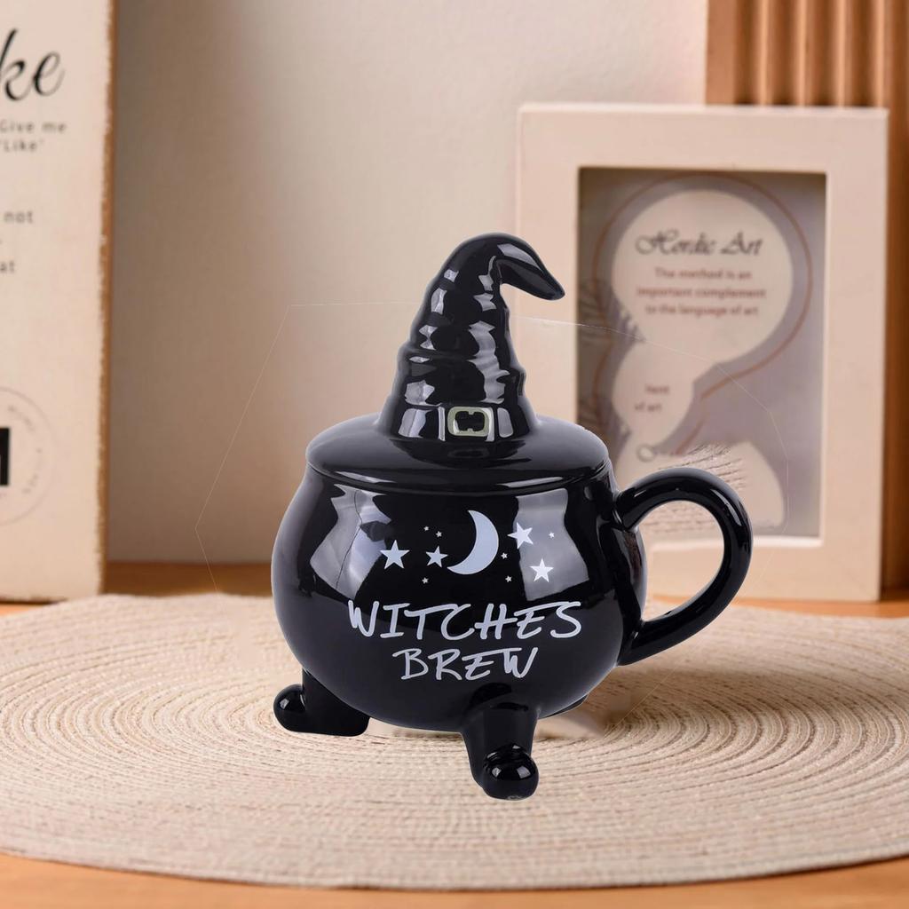 Funny Coffee Mug,Witch Coffee Mugs,Goth Christmas Novelty Cup With Lid,Witches Brew Cauldron Mug,The Before X-mas Witches Brew Coffee Mug