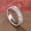 Light Luxury Staggered Zircon Ring for Women, Daily Commuting European and American Style Jewelry, the Ring Is Super Popular