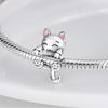 Compatible With Pan Authentic Original Bracelets Cute Pet Kitten Puppy Sheep Cute Colored Zircon Bead Components Do It Yourself High Quality Fine