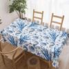 Oceanic Sea Life Rectangle Table Cloth for Table Decor Kitchen Dining Waterproof Reusable Tablecloth for Tables Party Picnic