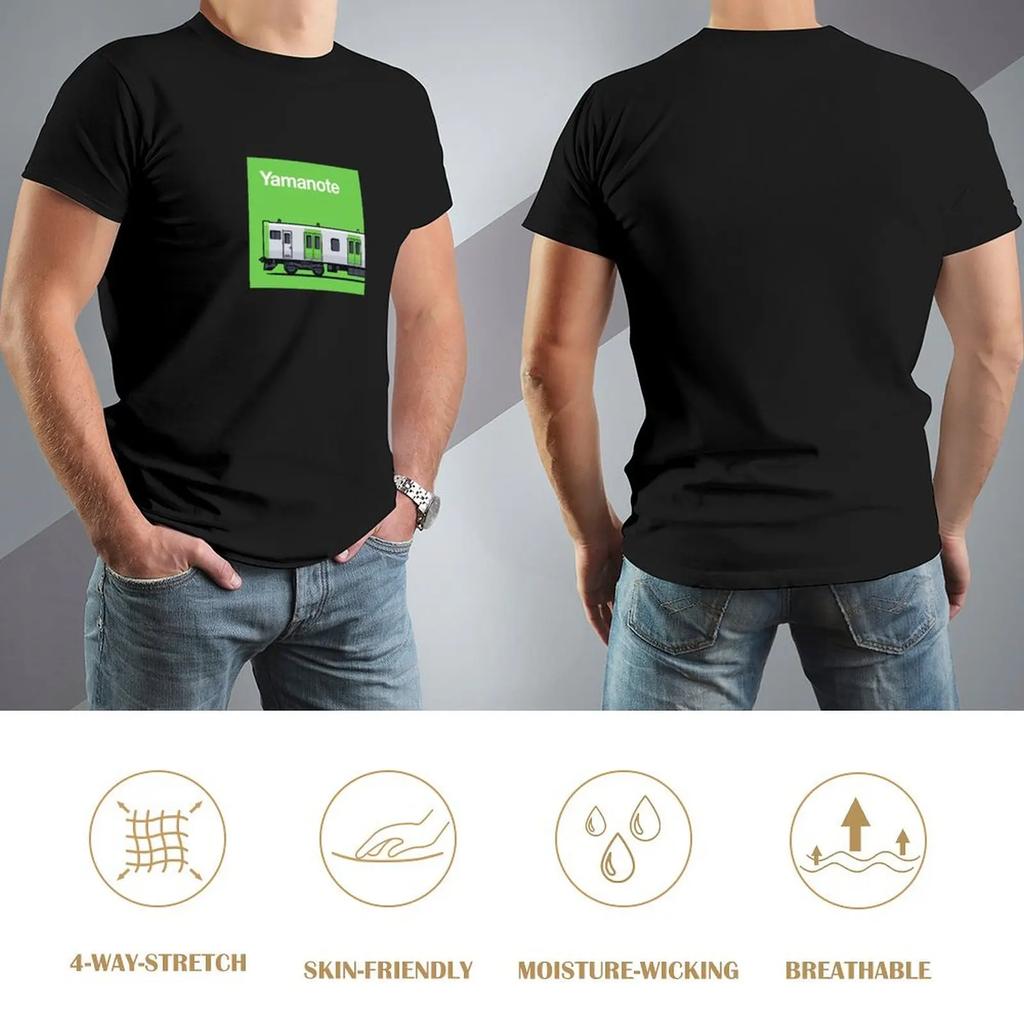 Tokyo Yamanote Line E235 Series Train Side Japan T-Shirt Sweat Summer Tops Cotton Graphic Tees Men T Shirt