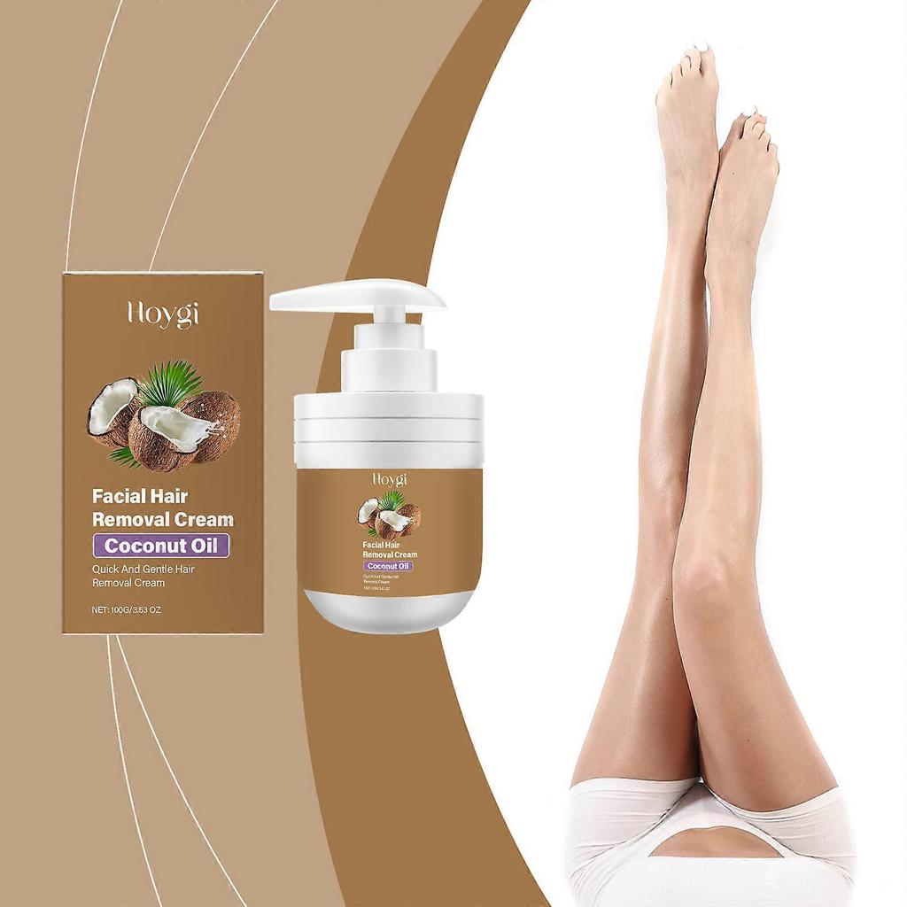 Limited time!!Hoygi Coconut Facial Hair Removal Cream Gentle For Facial Hair Removal, Suitable For Men And Women, Gentle And Non-Irritating For Lip An