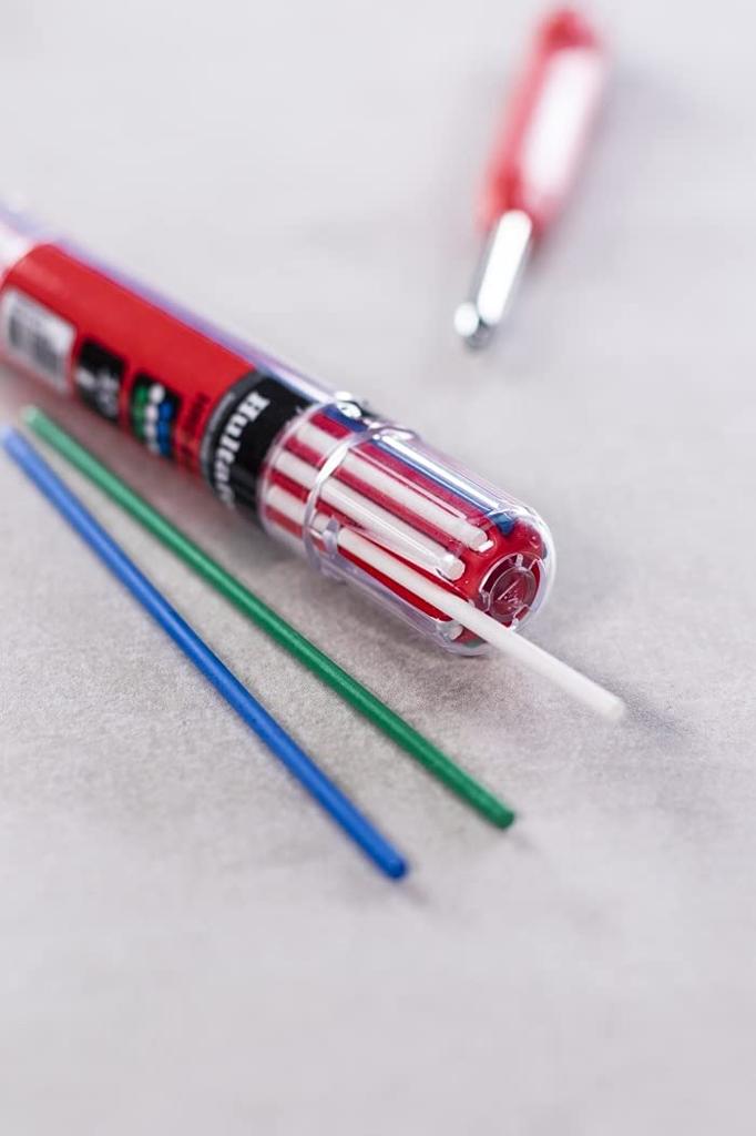 Hultafors Dry Marker Architectural Mechanical Pencil Round Core Refills, Refills, 2.8mm [HRD] (BGW (Blue/Green/White))