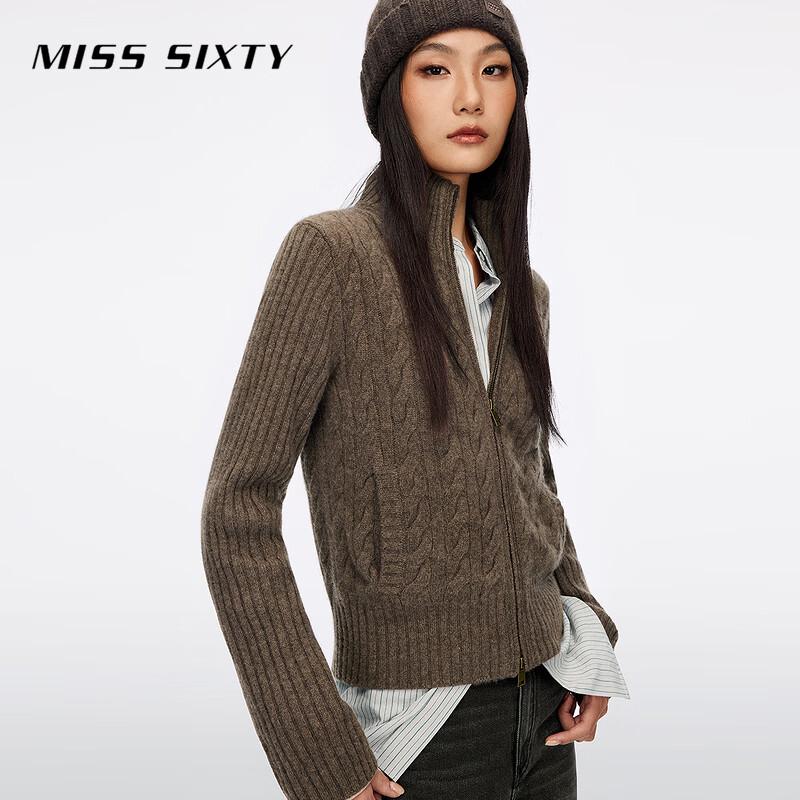 MISS SIXTY Women's Vintage Cable-Knit Cashmere Cardigan