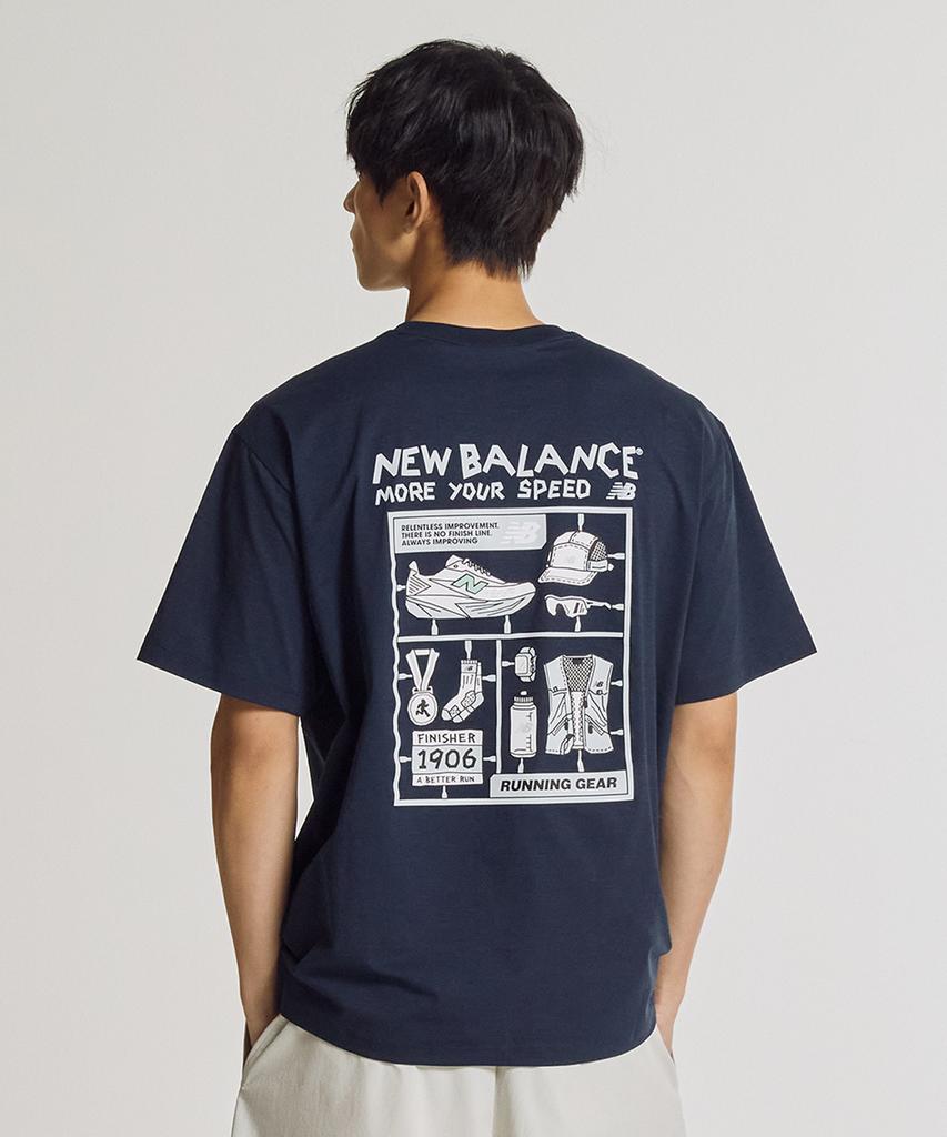 Nyuballanseu Nbneg35613 / Uni Frozen Pictogram Short Sleeve T-Shirt (Navy)