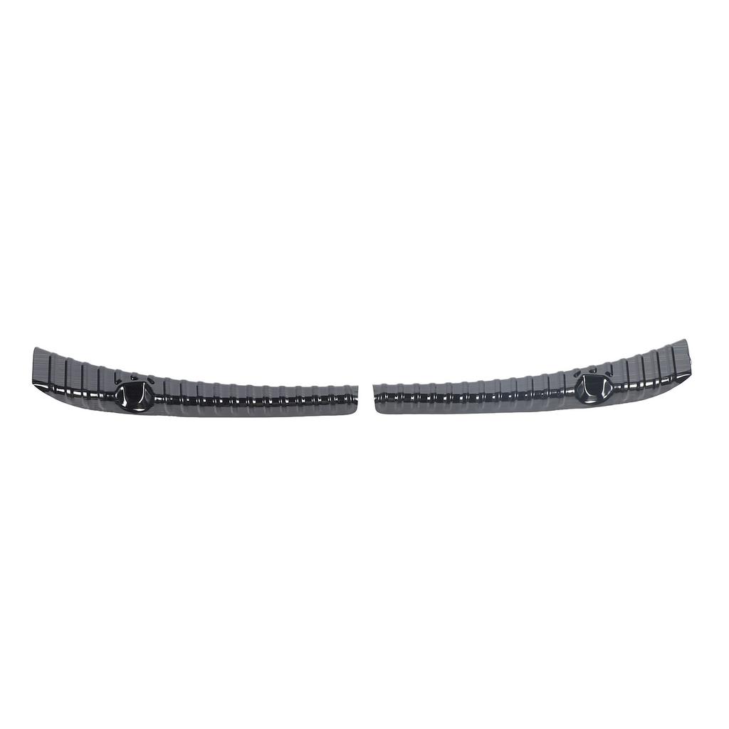 2PCS Rear Trunk Sill Guard Cover Stainless Steel Rear Bumper Door Sill Protector for Model 3 Highland 2024 Black Silk