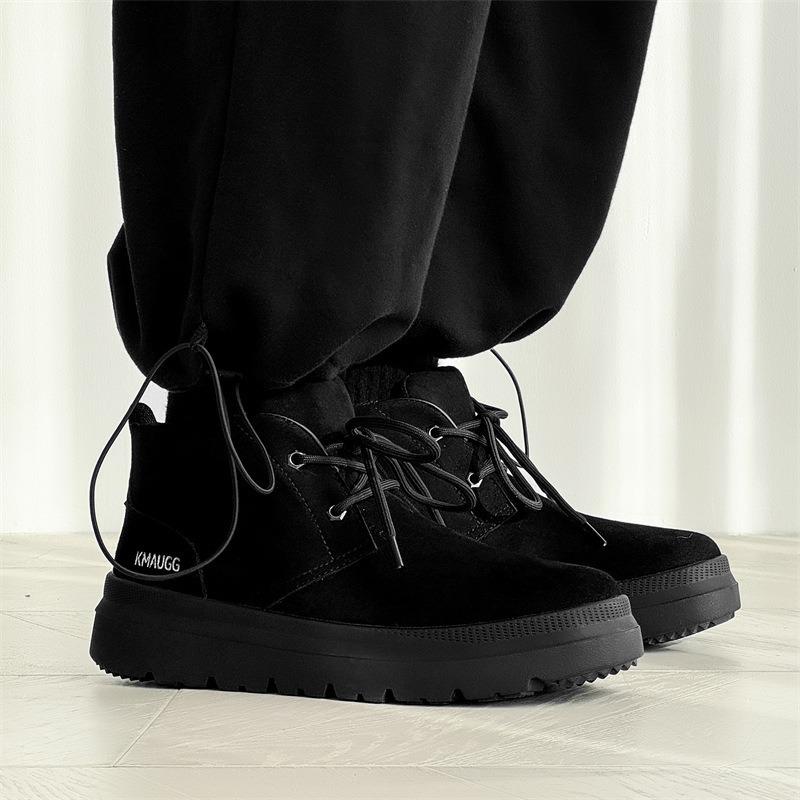 3636 [Ping instead] U's new snow boots men's winter casual velvet thickened short boots