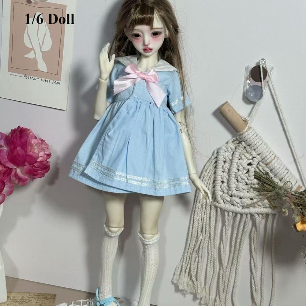 

Handmake Elegant Casual Clothes Mini Princess Long Skirt for 1/4 1/6 BJD 30/45cm Dolls 30cm Blue