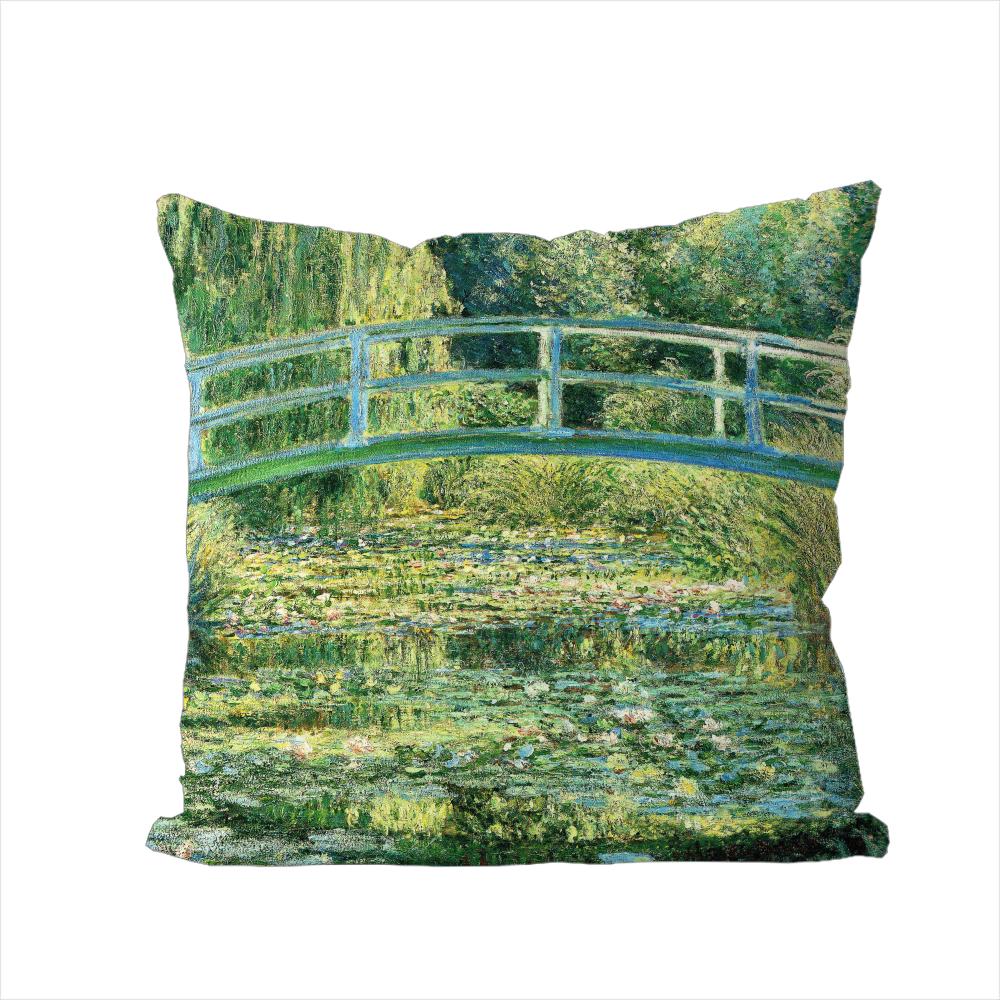 Claude Monet Art Pillow Case For Car Sofa Decorative Home Doublesided Print Plush Square Throw Pillow Cushion Cover