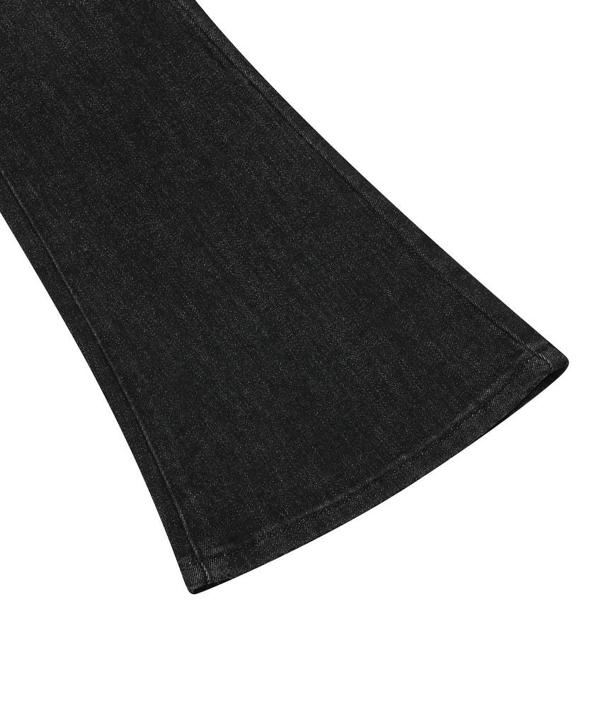 MUCENT Slate Bootcut Black Denim Pants