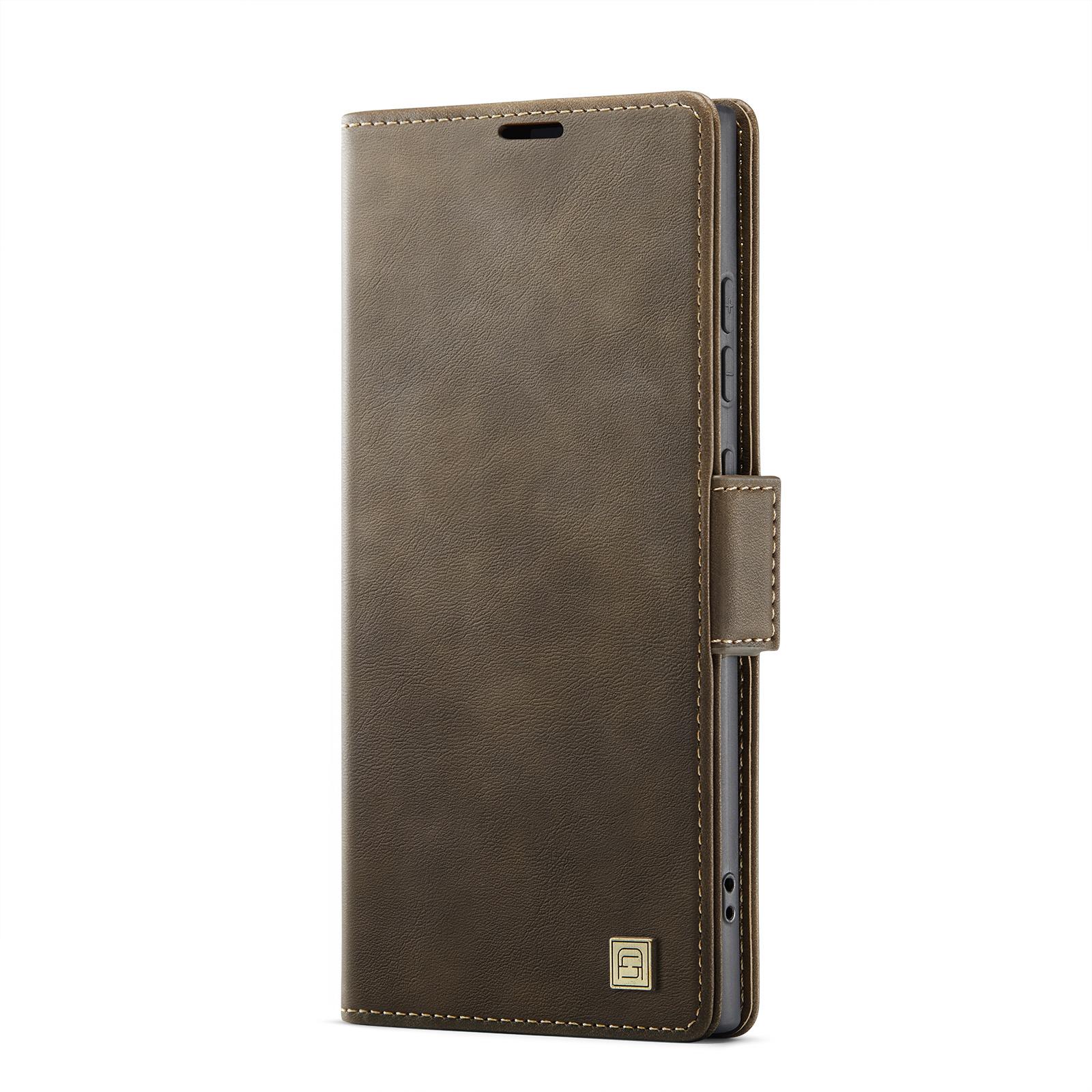 

Для Samsung Galaxy Note20, Samsung Galaxy Note20 Ultra Чехол-кошелек со слотами для карт и подставкой, Кожаный чехол с защитой 360° Samsung Galaxy Note20 коричневый