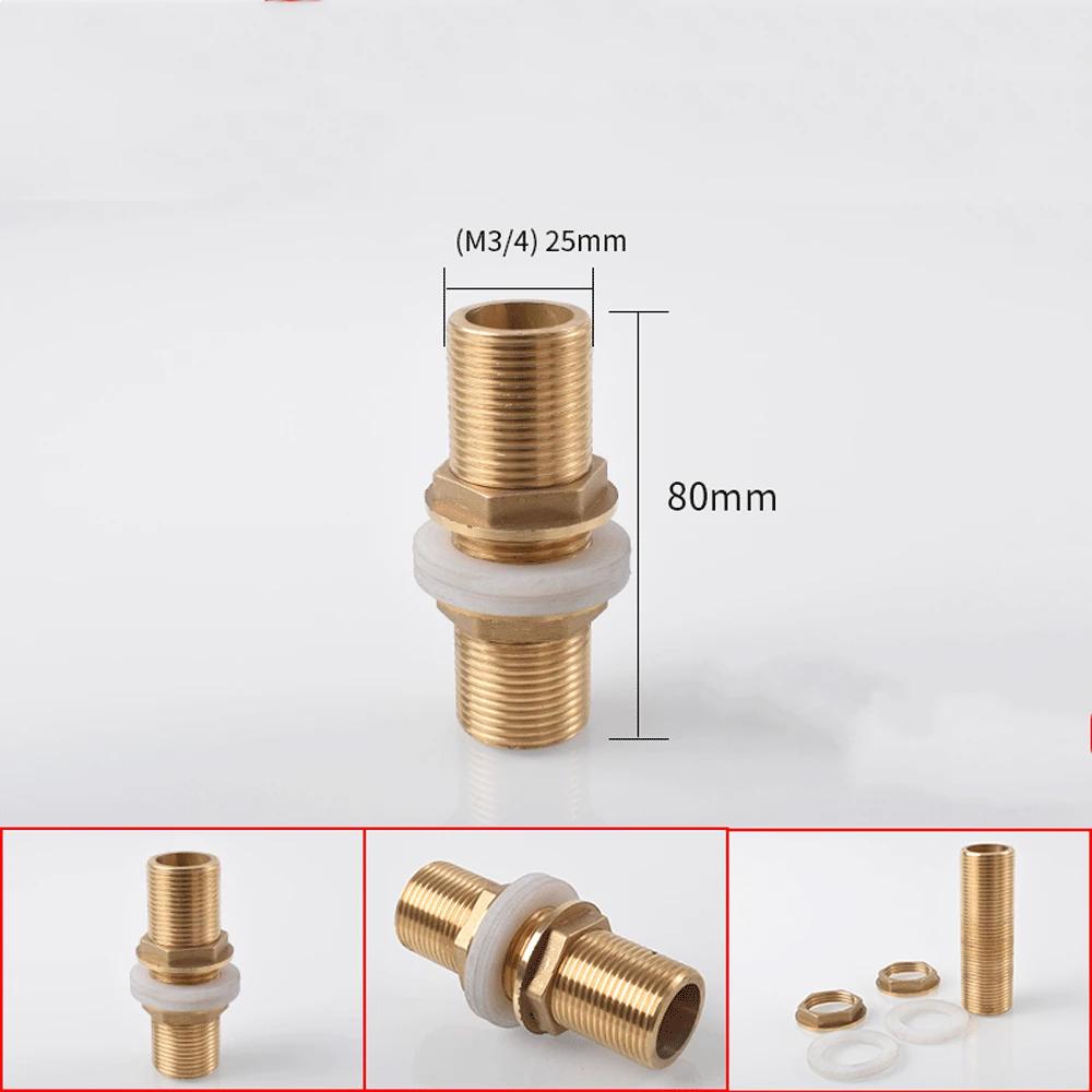 1/8" 1/4" 3/8" 1/2" 3/4" BSPP Male Full Thread Barrel Nipple Bulkhead Brass Connector Water Tank Fitting